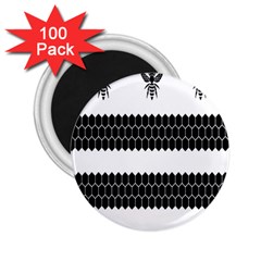 Wasp Bee Hive Black Animals 2 25  Magnets (100 Pack) 