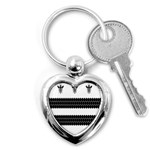 Wasp Bee Hive Black Animals Key Chains (Heart)  Front