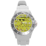 Horror Vampire Kawaii Round Plastic Sport Watch (L) Front