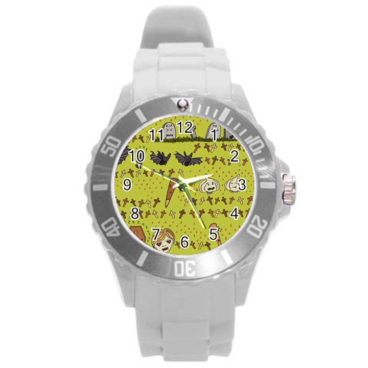 Horror Vampire Kawaii Round Plastic Sport Watch (L)