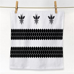 Wasp Bee Hive Black Animals Face Towel by Mariart