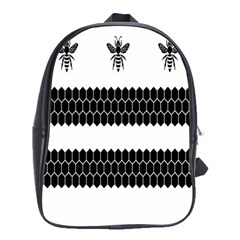 Wasp Bee Hive Black Animals School Bags(large)  by Mariart