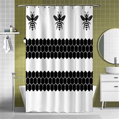 Wasp Bee Hive Black Animals Shower Curtain 48  X 72  (small)  by Mariart