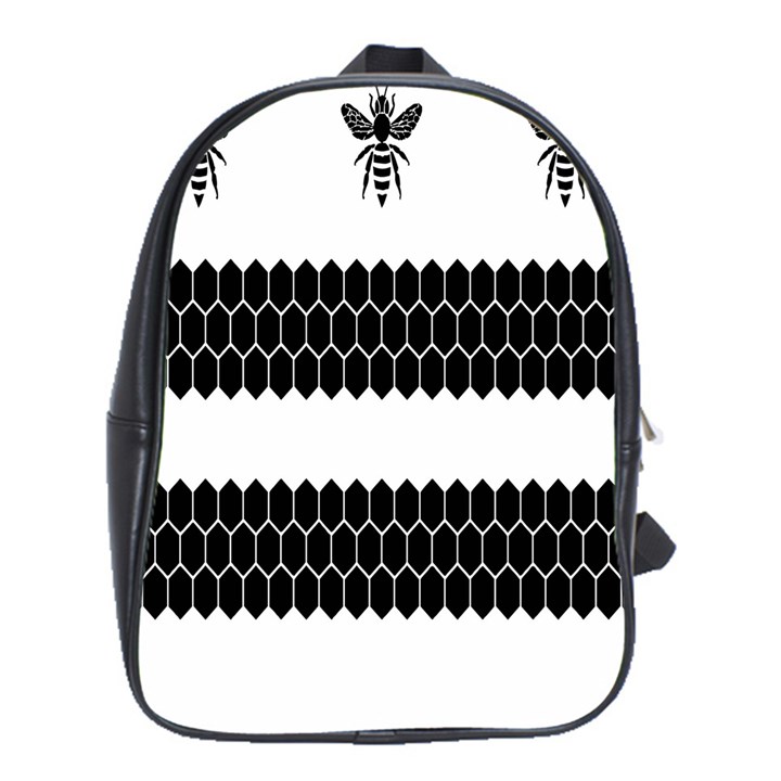 Wasp Bee Hive Black Animals School Bags (XL) 