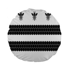 Wasp Bee Hive Black Animals Standard 15  Premium Flano Round Cushions by Mariart