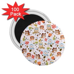 Cute Owl 2 25  Magnets (100 Pack)  by Nexatart