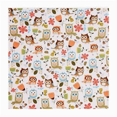 Cute Owl Medium Glasses Cloth by Nexatart