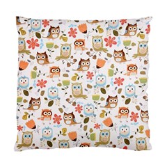 Cute Owl Standard Cushion Case (one Side) by Nexatart