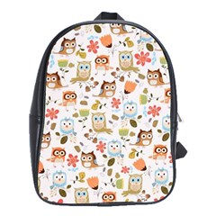 Cute Owl School Bags(large)  by Nexatart