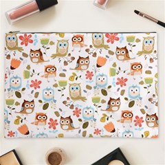 Cute Owl Cosmetic Bag (xxl)  by Nexatart