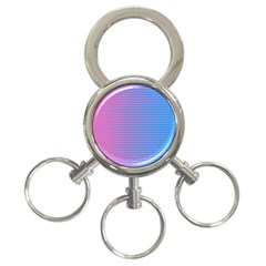 Turquoise Pink Stripe Light Blue 3-ring Key Chains by Mariart