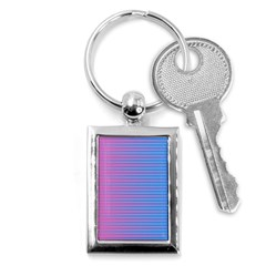 Turquoise Pink Stripe Light Blue Key Chains (rectangle)  by Mariart