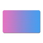 Turquoise Pink Stripe Light Blue Magnet (Rectangular) Front