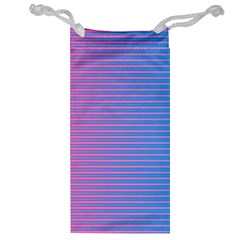 Turquoise Pink Stripe Light Blue Jewelry Bag by Mariart