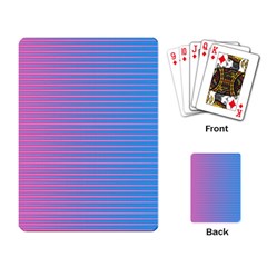 Turquoise Pink Stripe Light Blue Playing Card by Mariart