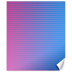 Turquoise Pink Stripe Light Blue Canvas 8  X 10  by Mariart