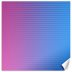 Turquoise Pink Stripe Light Blue Canvas 20  X 20   by Mariart