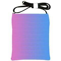 Turquoise Pink Stripe Light Blue Shoulder Sling Bags by Mariart