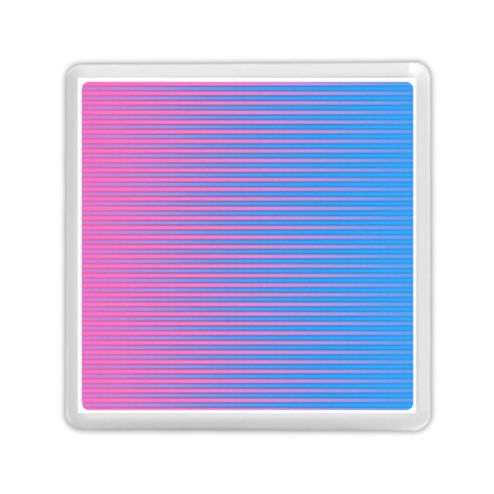 Turquoise Pink Stripe Light Blue Memory Card Reader (Square) 