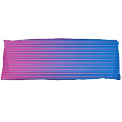 Turquoise Pink Stripe Light Blue Body Pillow Case Dakimakura (two Sides) by Mariart