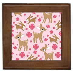 Preety Deer Cute Framed Tiles by Nexatart