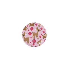 Preety Deer Cute 1  Mini Buttons by Nexatart