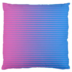 Turquoise Pink Stripe Light Blue Standard Flano Cushion Case (two Sides) by Mariart