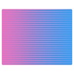 Turquoise Pink Stripe Light Blue Double Sided Flano Blanket (Medium)  60 x50  Blanket Front