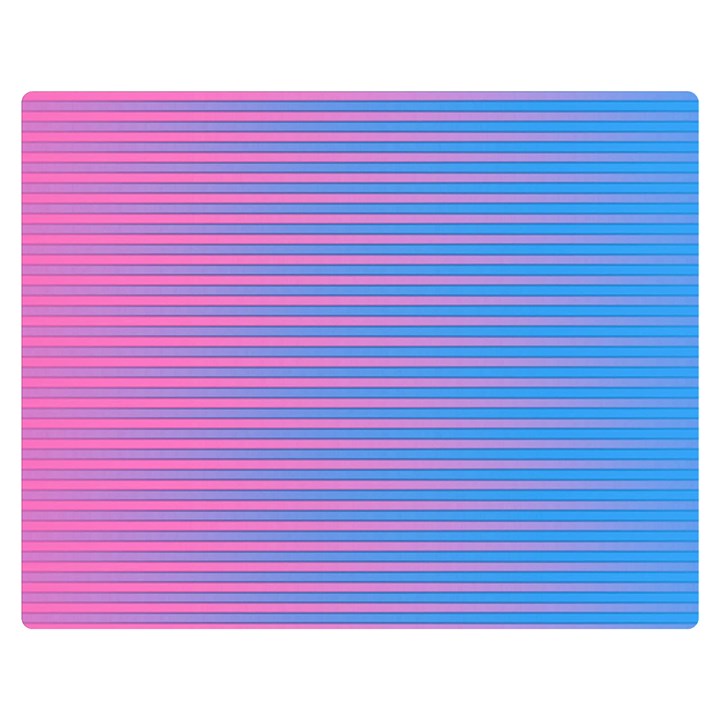 Turquoise Pink Stripe Light Blue Double Sided Flano Blanket (Medium) 