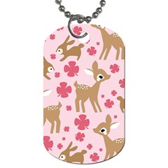 Preety Deer Cute Dog Tag (one Side) by Nexatart