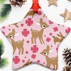 Preety Deer Cute Star Ornament (two Sides) by Nexatart