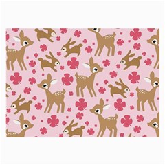 Preety Deer Cute Large Glasses Cloth (2-side) by Nexatart