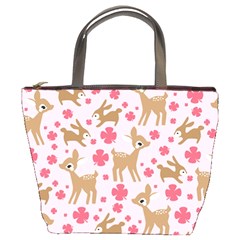 Preety Deer Cute Bucket Bags by Nexatart