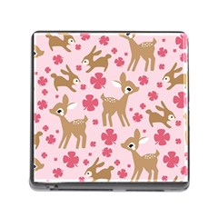 Preety Deer Cute Memory Card Reader (square) by Nexatart