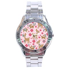 Preety Deer Cute Stainless Steel Analogue Watch by Nexatart