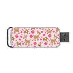 Preety Deer Cute Portable Usb Flash (one Side) by Nexatart