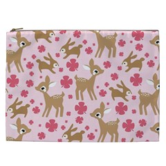 Preety Deer Cute Cosmetic Bag (xxl)  by Nexatart