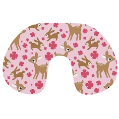 Preety Deer Cute Travel Neck Pillows by Nexatart