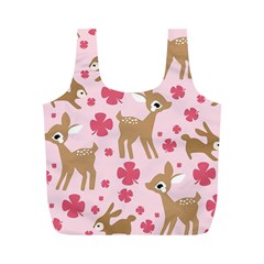 Preety Deer Cute Full Print Recycle Bags (m)  by Nexatart