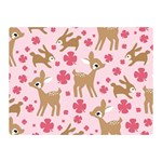 Preety Deer Cute Double Sided Flano Blanket (Mini)  35 x27  Blanket Front