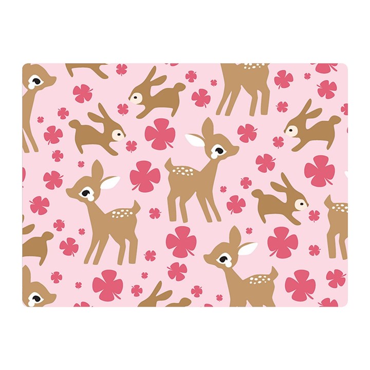 Preety Deer Cute Double Sided Flano Blanket (Mini) 