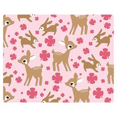 Preety Deer Cute Double Sided Flano Blanket (medium)  by Nexatart