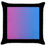 Turquoise Pink Stripe Light Blue Throw Pillow Case (Black) Front