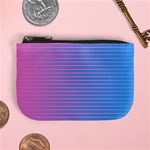 Turquoise Pink Stripe Light Blue Mini Coin Purses Front