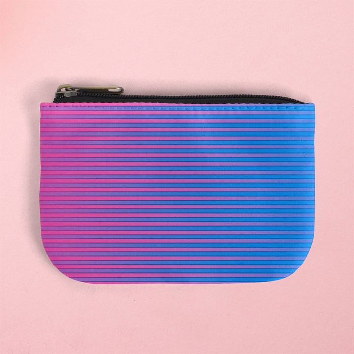 Turquoise Pink Stripe Light Blue Mini Coin Purses