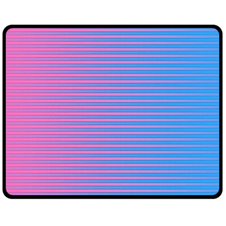 Turquoise Pink Stripe Light Blue Fleece Blanket (Medium) 