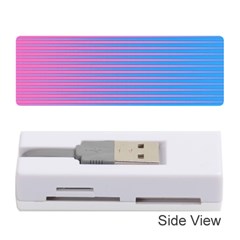 Turquoise Pink Stripe Light Blue Memory Card Reader (stick)  by Mariart