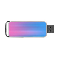 Turquoise Pink Stripe Light Blue Portable Usb Flash (one Side) by Mariart