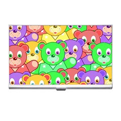 Cute Cartoon Crowd Of Colourful Kids Bears Business Card Holders by Nexatart