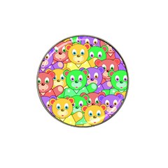 Cute Cartoon Crowd Of Colourful Kids Bears Hat Clip Ball Marker by Nexatart